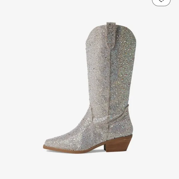 NEW Betsey Johnson Dalas Rhinestone Cowboy Boots