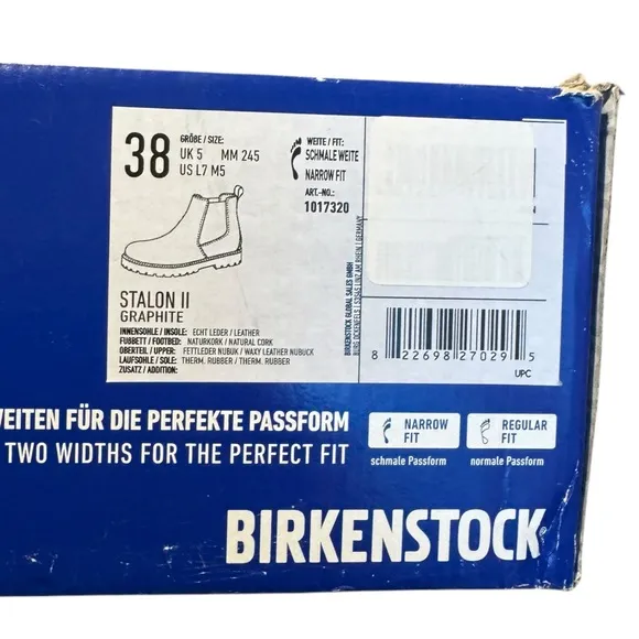 New! Birkenstock Stalon II Leather Ankle Boots 38