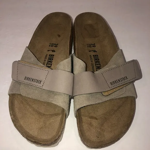 New Birkenstock x Free People Taupe Suede OITA Sandals Shoes 8/39