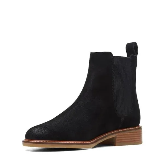 NEW Clarks, Leather Cologne ARL02 Black Suede Boots (26174768)