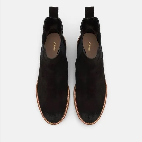 NEW Clarks, Leather Cologne ARL02 Black Suede Boots (26174768)