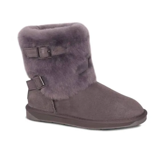 NEW CLOUD NINE women's two buckle boots in gray