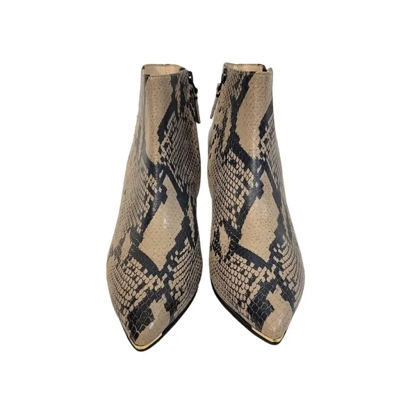 New Cole Haan Arietta Two-Toned Snakeskin Ankle Boots