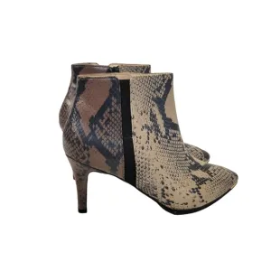 New Cole Haan Arietta Two-Toned Snakeskin Ankle Boots