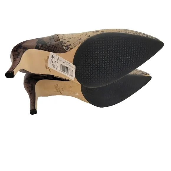 New Cole Haan Arietta Two-Toned Snakeskin Ankle Boots