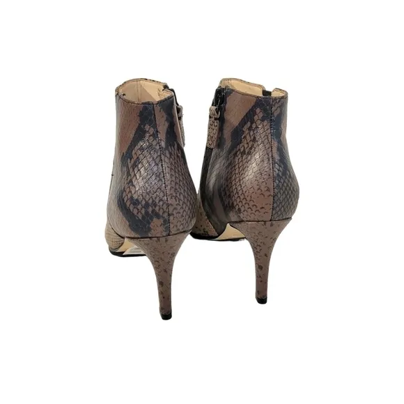 New Cole Haan Arietta Two-Toned Snakeskin Ankle Boots