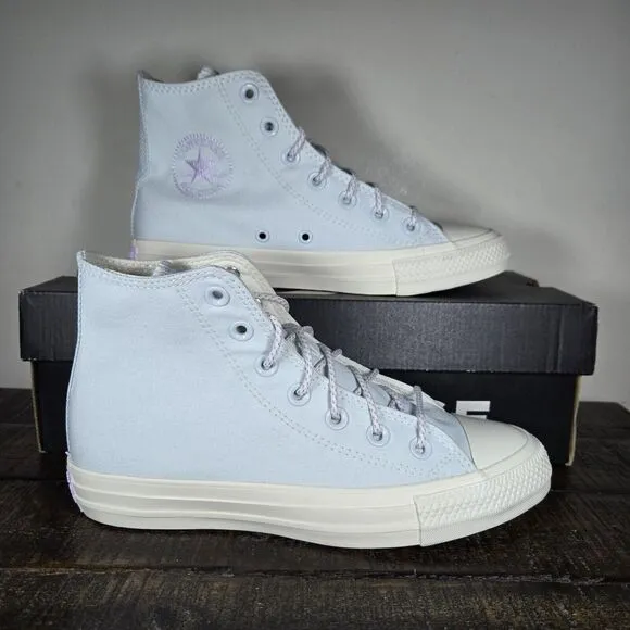 NEW Converse CTAS Hi Womens Size 6.5 Hi Top Lace Up Shoes A06227F Aqua Mist Blue