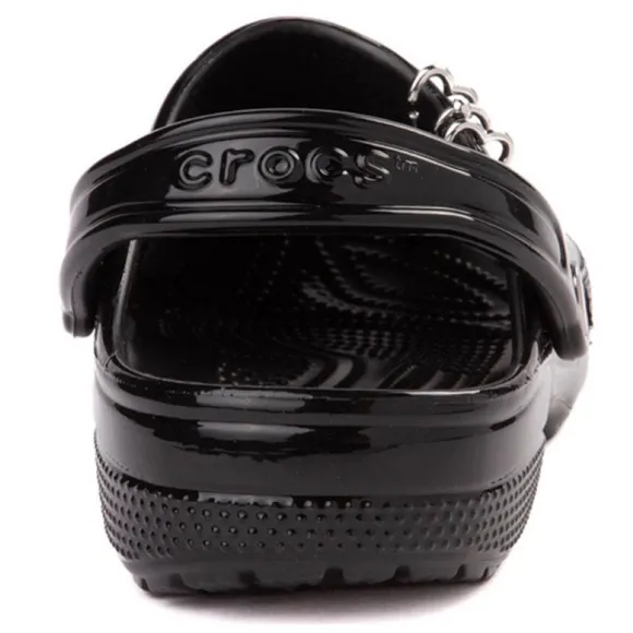 New CROCS Classic Studded Clog Crocs Women’s 8 Men’s size 6 Black Shoes NWTS-$80