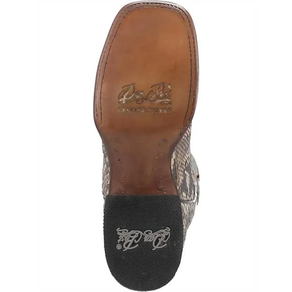 NEW DAN POST. women's python exotic stockman boot in natural/brown