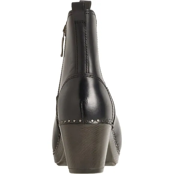 NEW Dansko Shayna Heeled Chelsea Boots - Leather black For Women 253