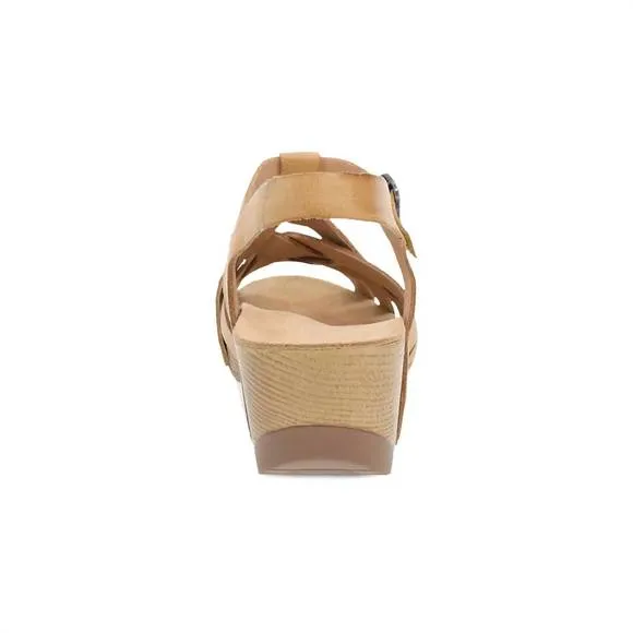 NEW DANSKO women's tinley leather sandal in tan
