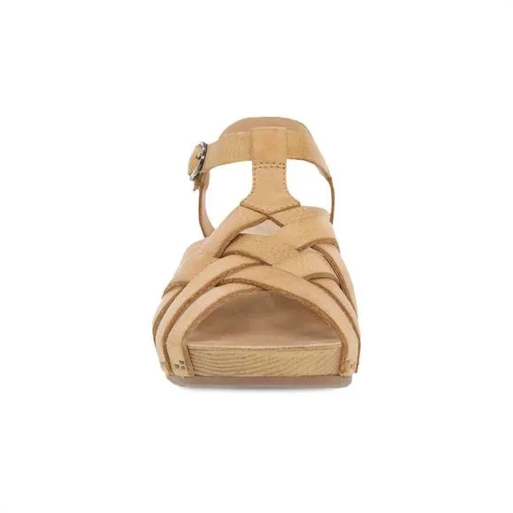 NEW DANSKO women's tinley leather sandal in tan