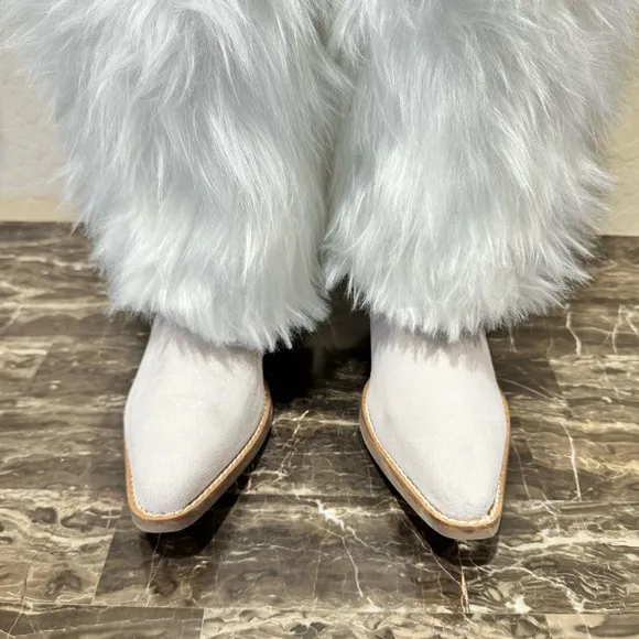 NEW Dingo Snuggles Leather and Faux Fur Cowboy Boots