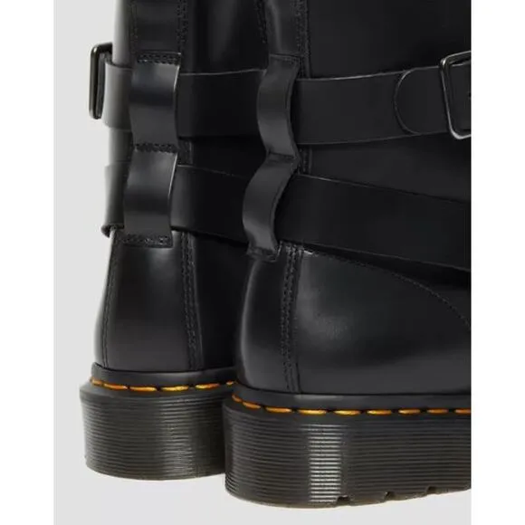 NEW Dr. Martens Cristofor Leather Harness Lace Up Boots Black Women's Size 6