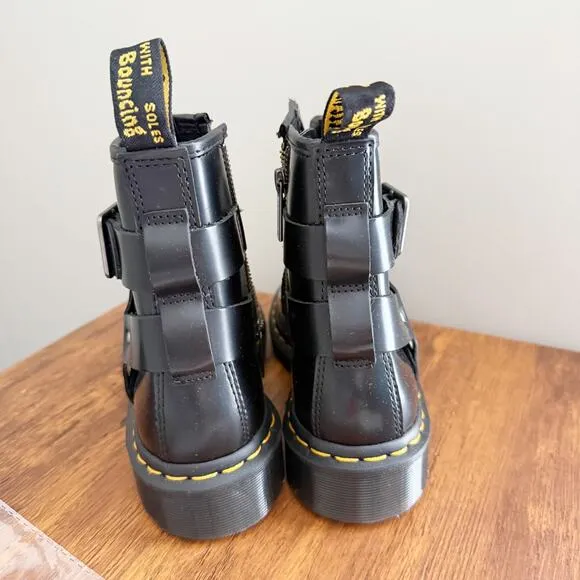 NEW Dr. Martens Cristofor Leather Harness Lace Up Boots Black Women's Size 6
