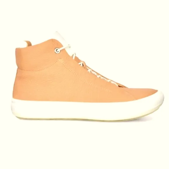 NEW ECCO PEBBLED LEATHER KINHIN HIGH-TOP TAN 10