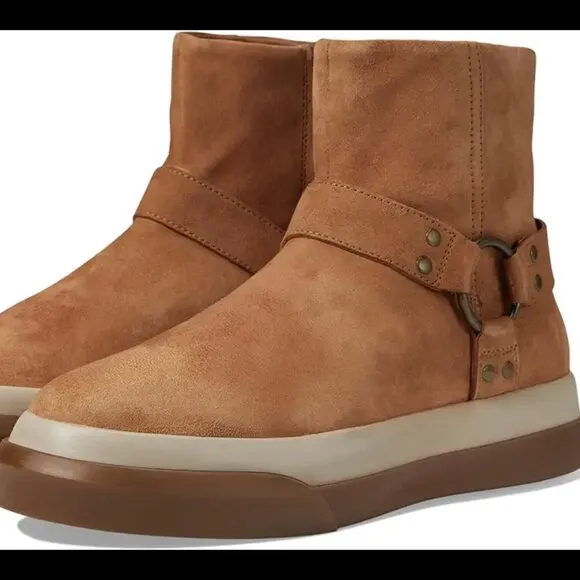 new Free People Bodhi Harness Sneaker Bootie Suede in Tan 5T3
