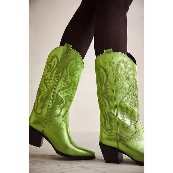 New Free People Dagget Western Boots By Jeffrey Campbell Size Us 7
