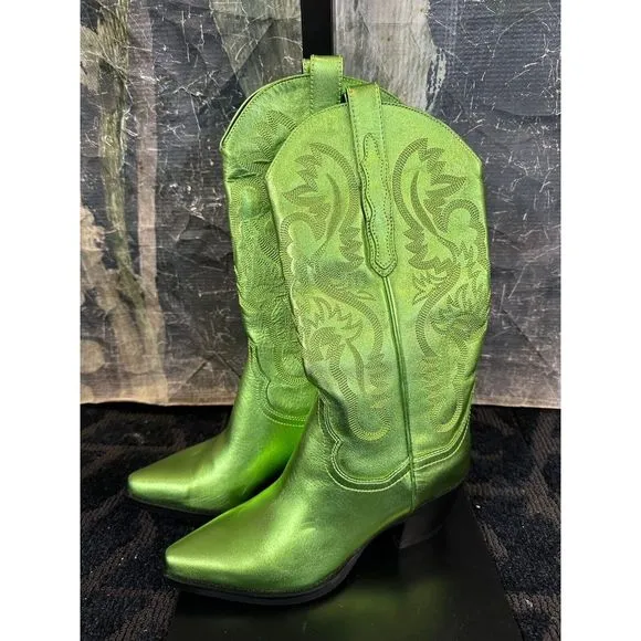 New Free People Dagget Western Boots By Jeffrey Campbell Size Us 7