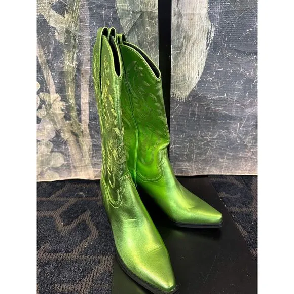 New Free People Dagget Western Boots By Jeffrey Campbell Size Us 7