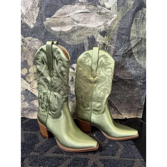 New Free People JEFFREY CAMPBELL Dagget Western Boots Size 8