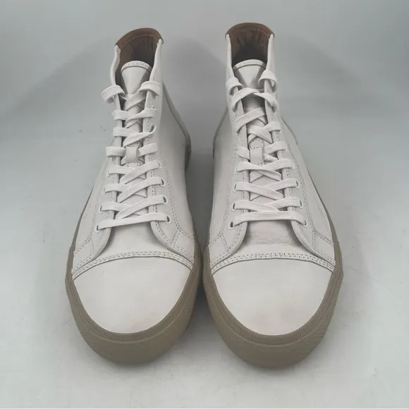 NEW! Frye Ludlow Cap Toe - Size 12 - High Top White Leather Lace-Up Shoes