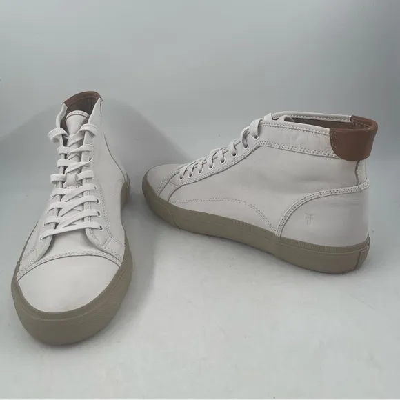 NEW! Frye Ludlow Cap Toe - Size 12 - High Top White Leather Lace-Up Shoes