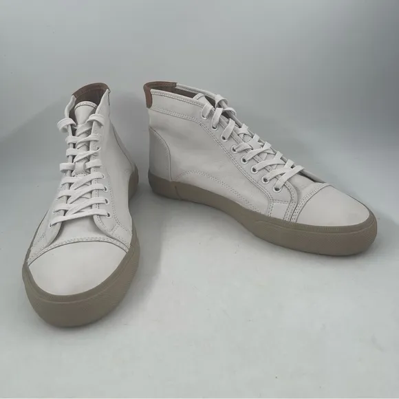 NEW! Frye Ludlow Cap Toe - Size 12 - High Top White Leather Lace-Up Shoes
