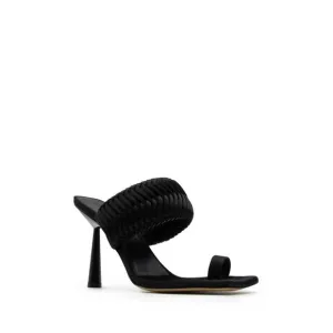NEW GIA BORGHINI toe ring sandals in black