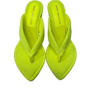 NEW Good American Clear Wedge SandalsSize 7.5