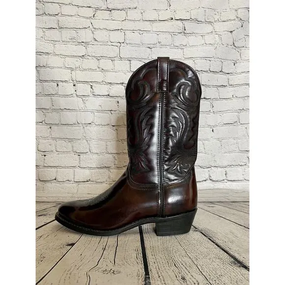 New Guide Gear Brown Leather Men's Western Cowboy Boots 10 EW‎