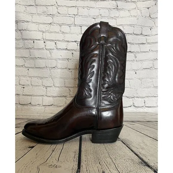 New Guide Gear Brown Leather Men's Western Cowboy Boots 10 EW‎