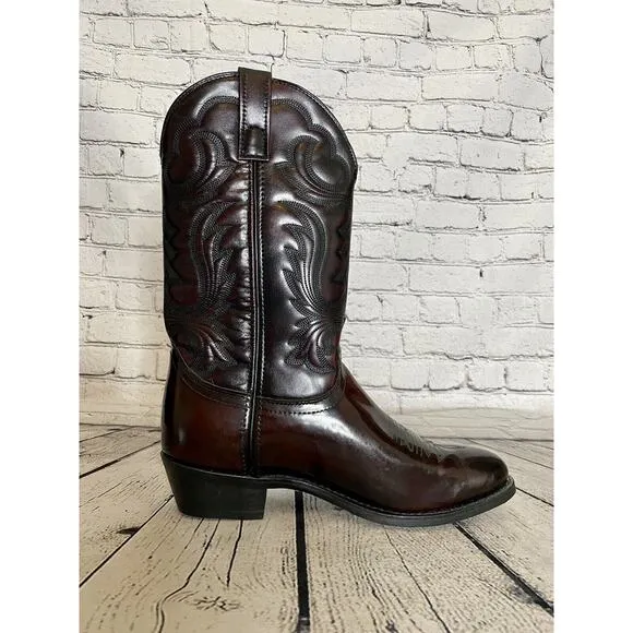 New Guide Gear Brown Leather Men's Western Cowboy Boots 10 EW‎