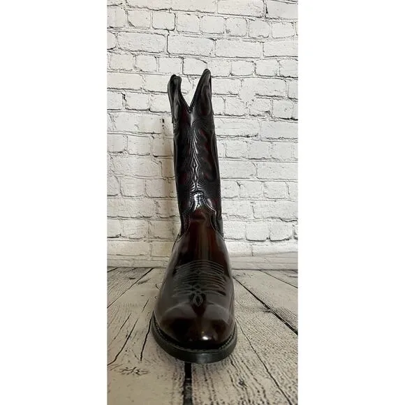 New Guide Gear Brown Leather Men's Western Cowboy Boots 10 EW‎