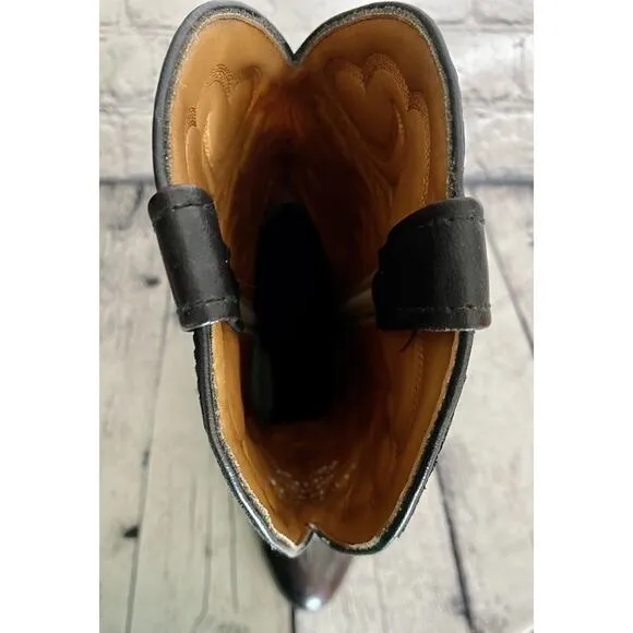 New Guide Gear Brown Leather Men's Western Cowboy Boots 10 EW‎