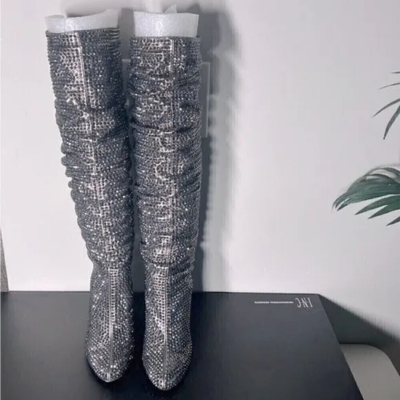 NEW INC International Concepts Studded Boots  Women shows |  Pewter | 5, 5.5, 6