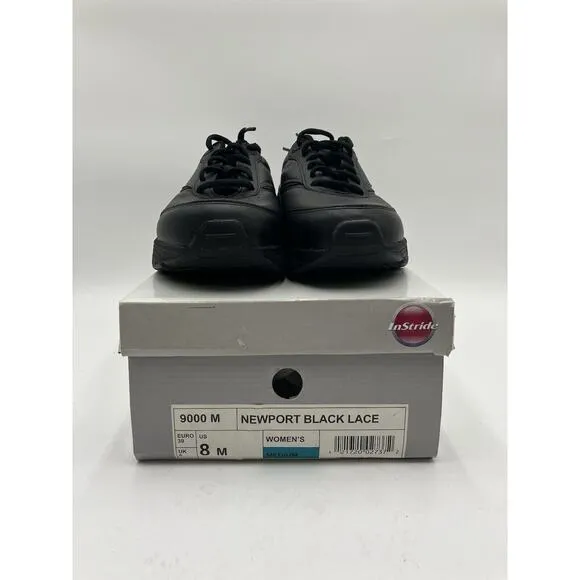 NEW InStride Newport Lace Women's Walking Shoes Black US Size 8 (9000 M) NIB