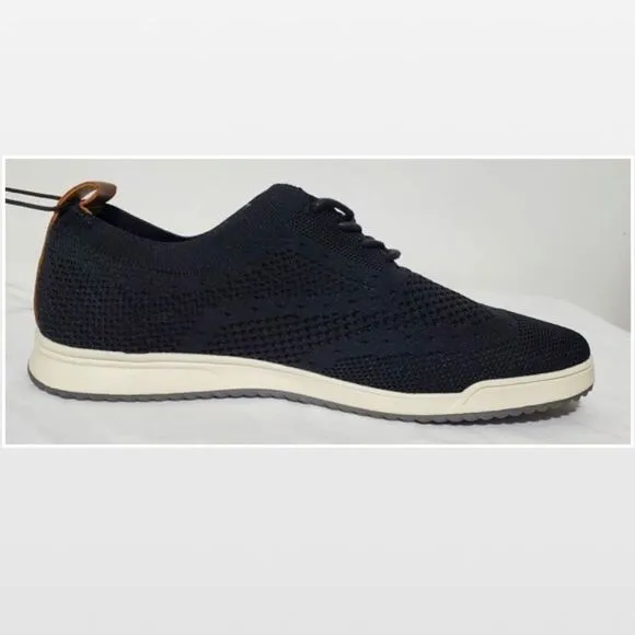 New Izod Black Knit &amp; White Men’s Casual Oxford Shoes