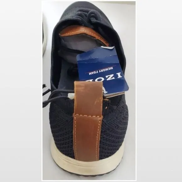 New Izod Black Knit &amp; White Men’s Casual Oxford Shoes