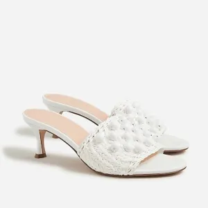 New J Crew Violetta made-in-Italy woven kitten-heel sandals BS577