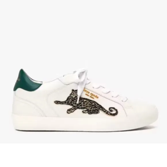 NEW Kate Spade Ace Leopard Lace-Up Low Top Sneakers w/Extra Shoe Lace, Size 11