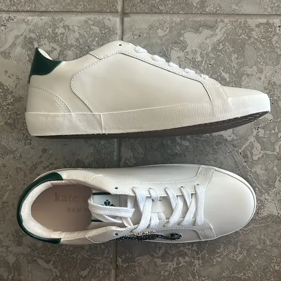 NEW Kate Spade Ace Leopard Lace-Up Low Top Sneakers w/Extra Shoe Lace, Size 11