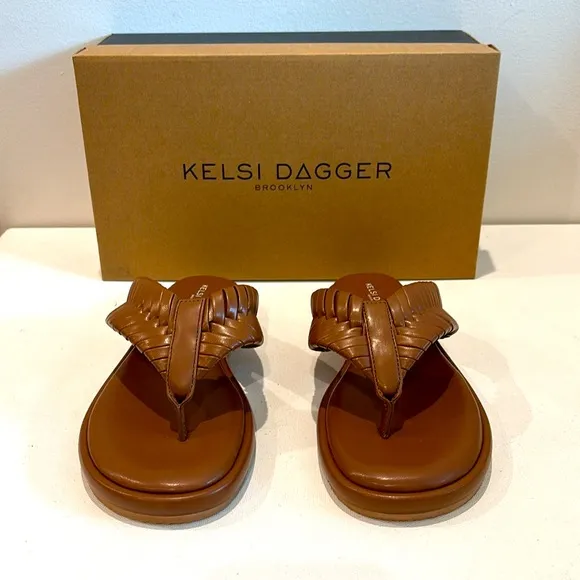 New KELSI DAGGERTidal Sandals in Cognac