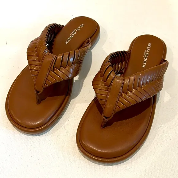 New KELSI DAGGERTidal Sandals in Cognac