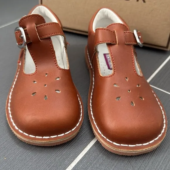 New L'Amour Joy Brown Cognac Leather Shoes, size 12, NWT