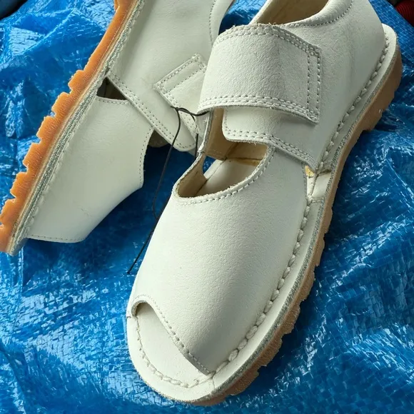 New little girls Lamour white classic Mary Jane leather shoes sandals size 1