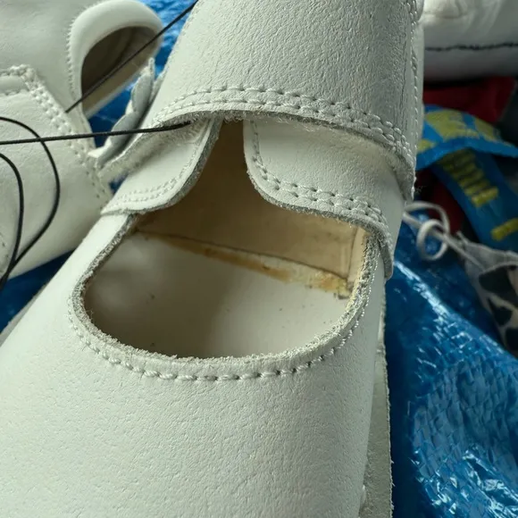 New little girls Lamour white classic Mary Jane leather shoes sandals size 1