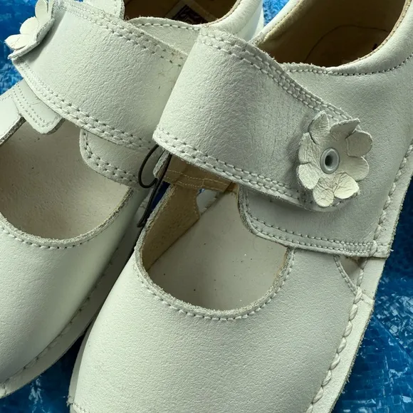 New little girls Lamour white classic Mary Jane leather shoes sandals size 1