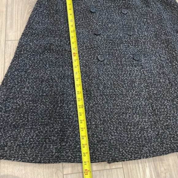 NEW Love stitch Central Park Cape Coat  Chic Double-Breasted Gray Coat size S/M