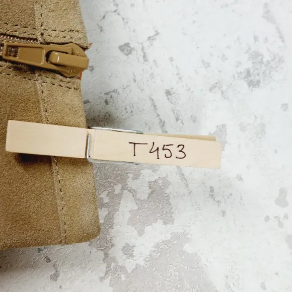 NEW Lucky Brand Chameli Platform Tan Suede Leather Ankle Bootie T453